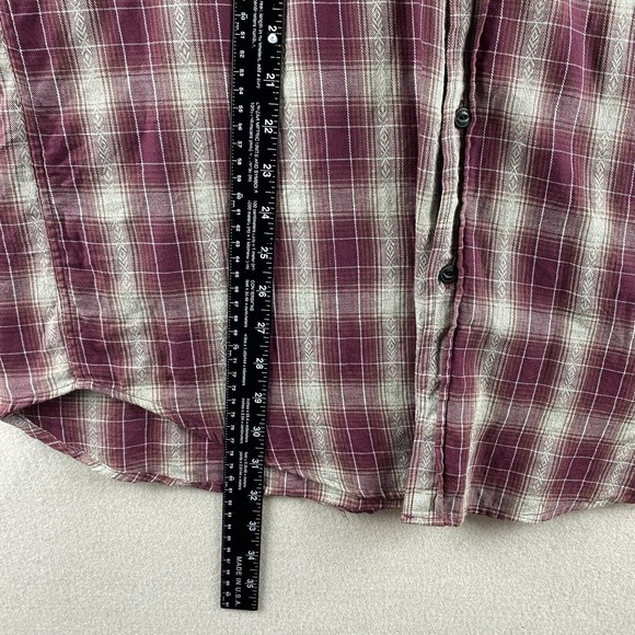 Ezekiel Button-Up Shirt Mens XL Multicolor Plaid Short Sleeve Button Collar - Picture 12 of 16